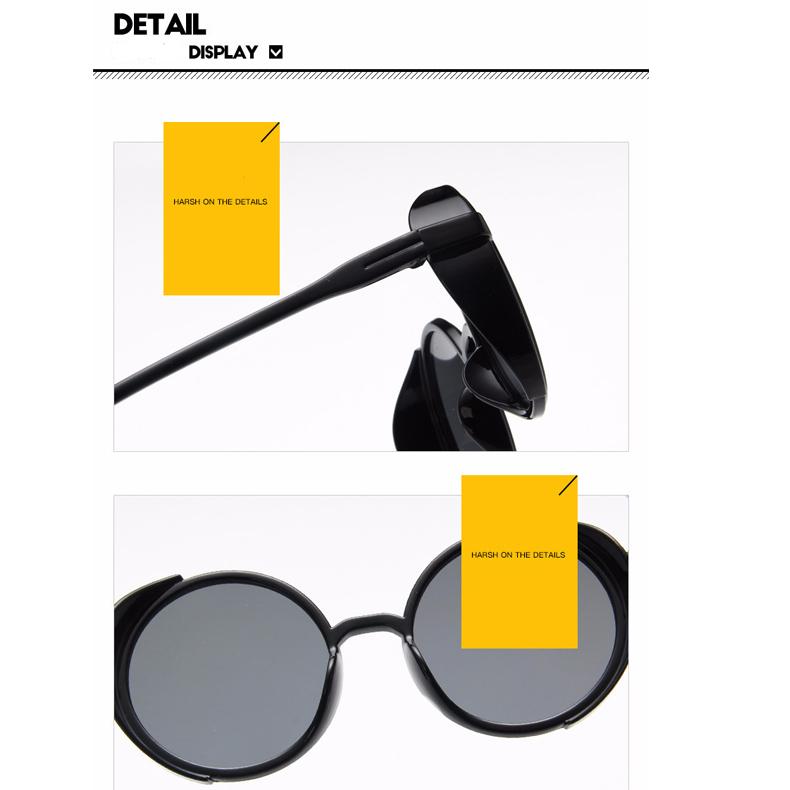 Retro Round Women Sunglasses Brand Designer Men Luxury Classic Punk Fashion Hip Hop Plastic Outdoor Sunglasses Ladies UV400