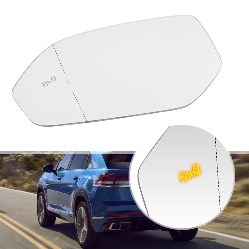 Auto Side Mirror Glass Heated With Blind Spot For VW Teramont Atlas 2018 -2024 Door Wing Wide Angle Rearview Mirror Glass