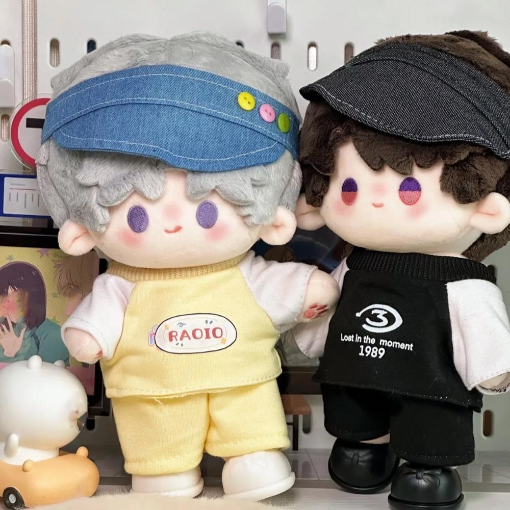 1 set Outfit 20cm Cotton Doll Clothes Cartoon T-shirt Plush Doll Clothes Children's Gift