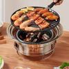 Multifunctional Charcoal Barbecue Grill, Household Korean BBQ Grill, Portable Camping Grill Stove, Tabletop Smoker Grill