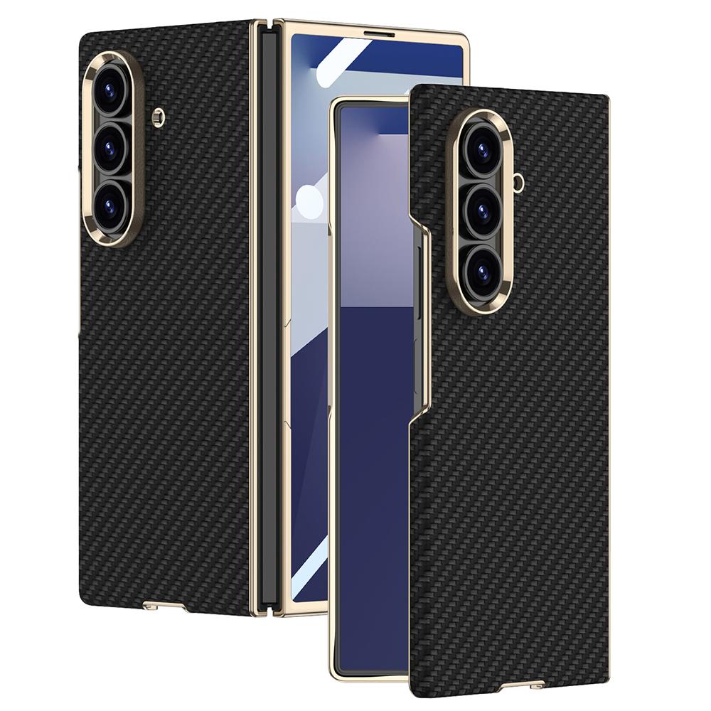 GKK For Samsung Galaxy Z Fold7 5G Case Electroplated PC+PU Phone Cover with Tempered Glass Front Film