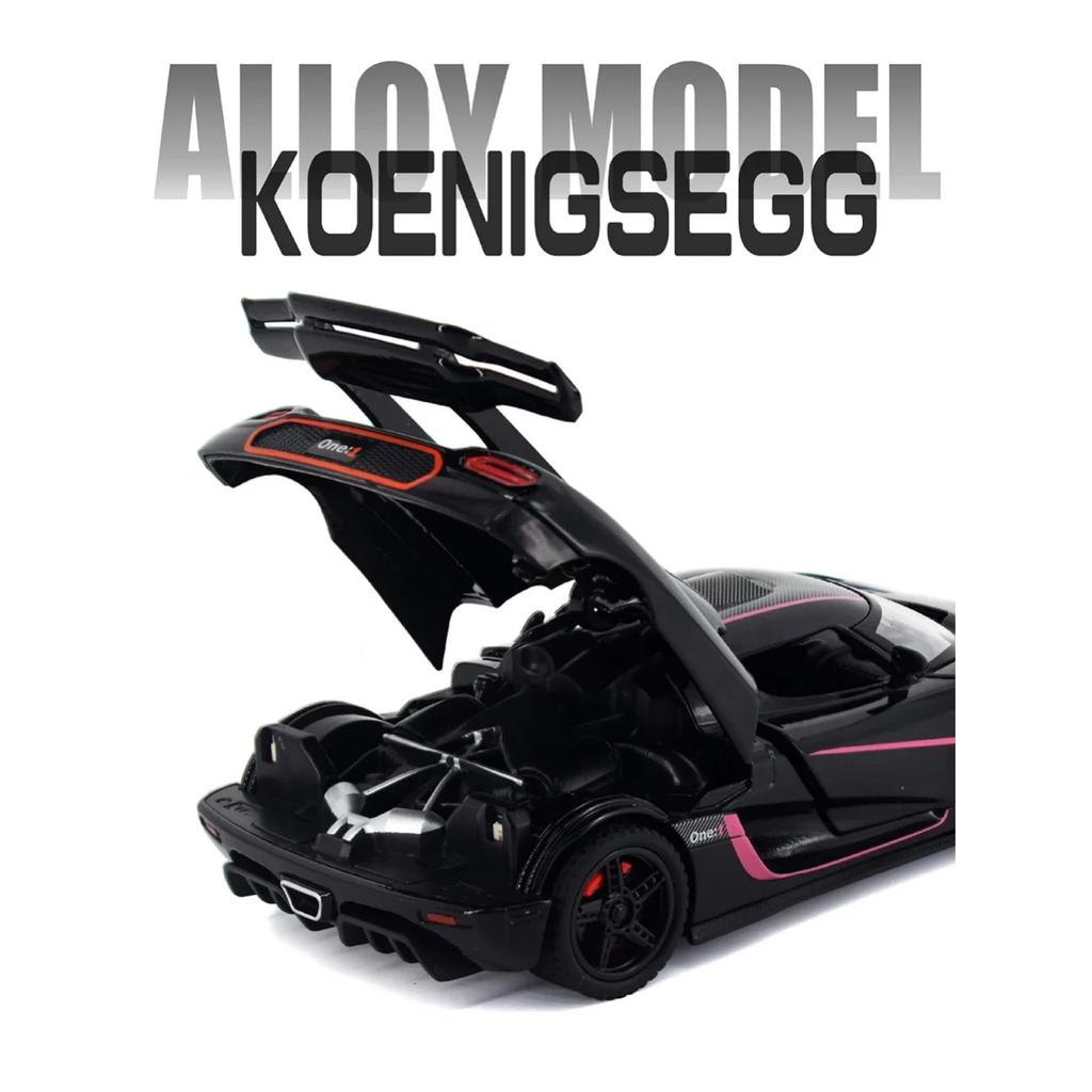 1/32 Koenigsegg ONE 1 литая спортивная модель автомобиля гоночные автомобили модель имитация звука и света детская игрушка подарок