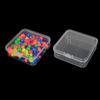 Mini Box Square Clear Earrings Rings Beads Jewelry Storage Case Container Box