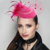 LIFKOME Красная Декоративная Шляпка с Сетчатой Вуалью и Аксессуаром-Шляпкой с Искусственным Жемчугом для Женщин Вечеринка Свадьба Чайная Церемония Особое Случай Аксессуары