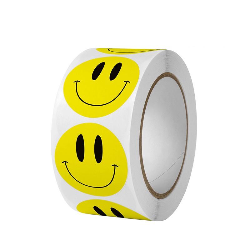 Smiley Face Sticker Kids Reward Sticker Yellow Dots Labels Happy Smile Face Sticker Kids Toys School Teacher Student