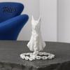 Ремесленные украшения из материала PLA, 3D-печатная фигурка призрачного добермана с цепочкой-декором, готическая креативная скульптура, настольное украшение, парящее