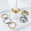 202518k Gold-plated Minimalist Design Triple Multi Chain Ring, Suitable for Women's Fashion Jewelry