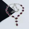 Красивые ювелирные изделия ручной работы с драгоценными камнями из кашмирского рубина, ожерелье из стерлингового серебра 925 пробы, ожерелье из кашмирского рубина для жены, ожерелье унисекс, подарок жене