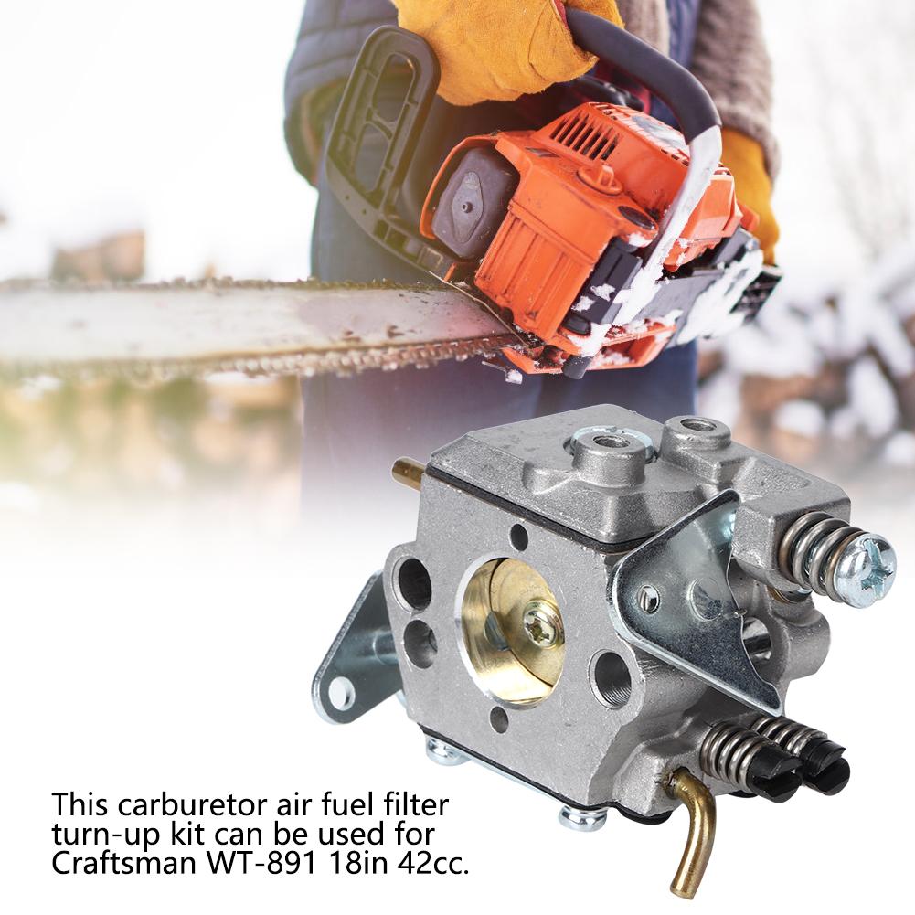 Карбюратор для электрической бензопилы, воздушный и топливный фильтры, комплект для настройки, подходит для Craftsman WT-891 18 дюймов 42 куб. см