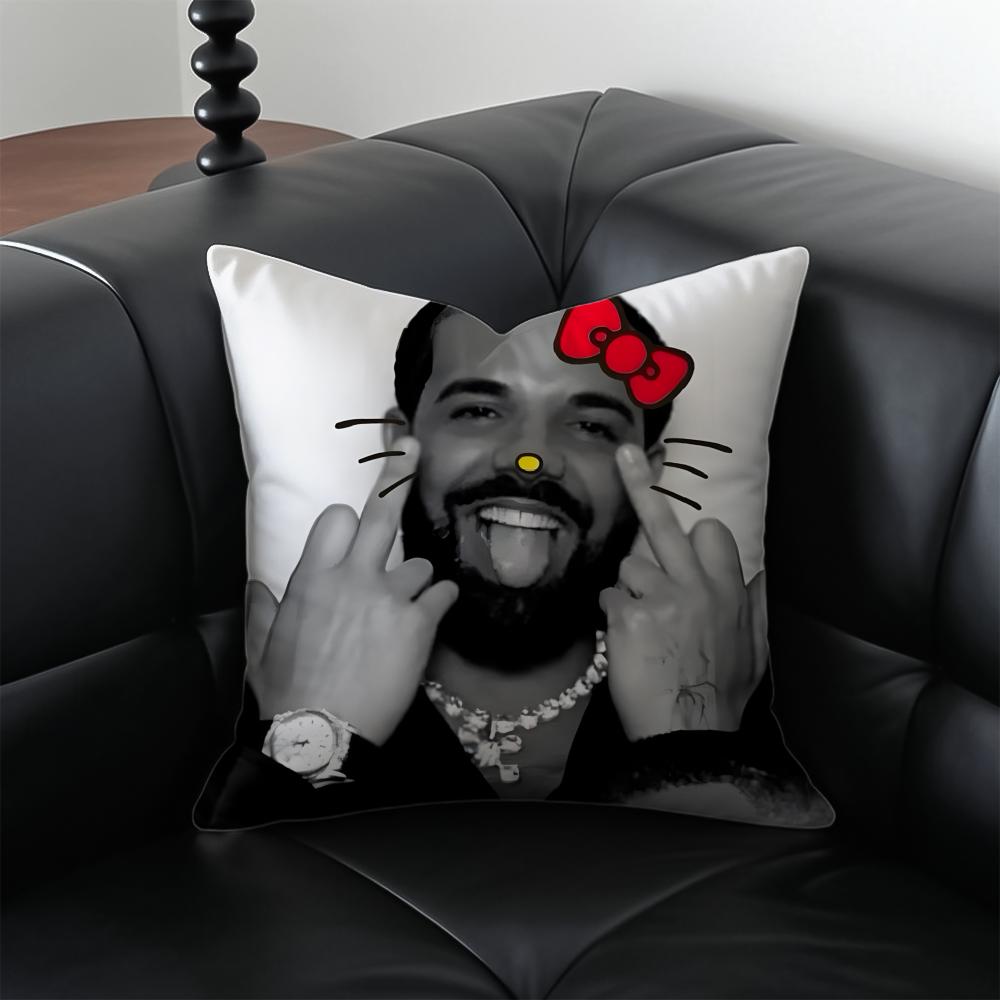funny ddrake meme Cushion Cover Pillow Case Antidustmite Invisible zipper silky plush cushion