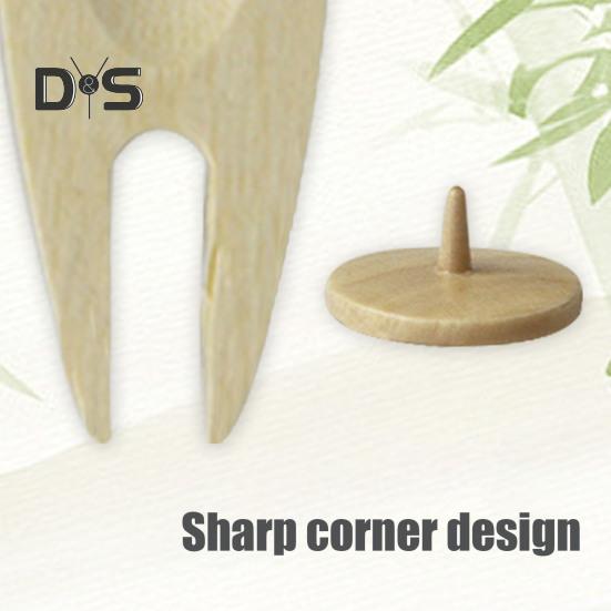 Инструмент для дерна для гольфа, зеленая бамбуковая вилка, маркер для выравнивания мячей, инструмент для фиксации дерна для гольфа, деревянные аксессуары для гольфа для мужчин