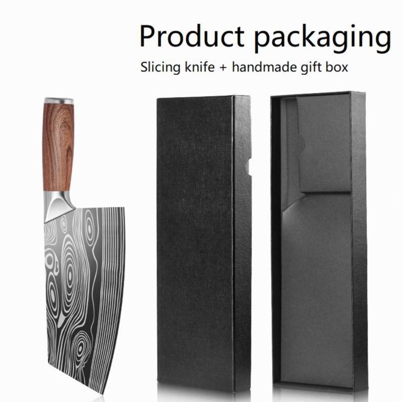 5CR15 кухонный нож из нержавеющей стали, нож-тесак, нож для мяса, острый поварской нож с деревянной ручкой, нож для нарезки шелковицы