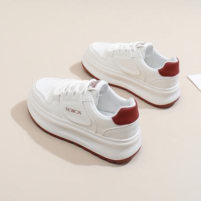 2025 новая весенняя популярная повседневная обувь, высококачественные белые туфли на толстой подошве, женские универсальные туфли для нишевых досок, женские XY868