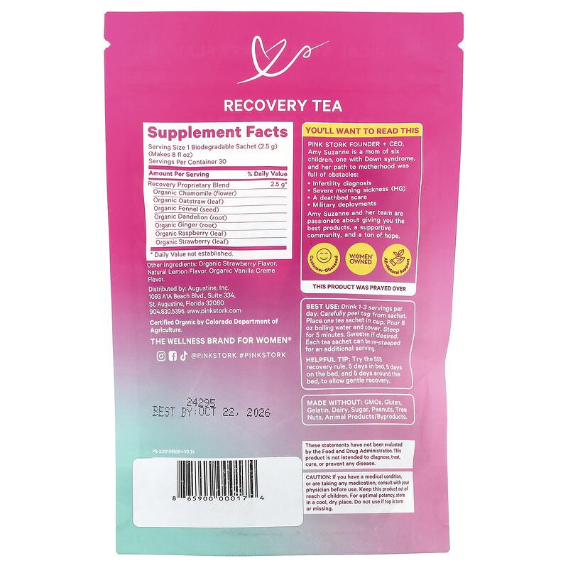 Recovery Tea, Tropical Strawberry, 15 Sachets, 1.3 oz (37.5 g)