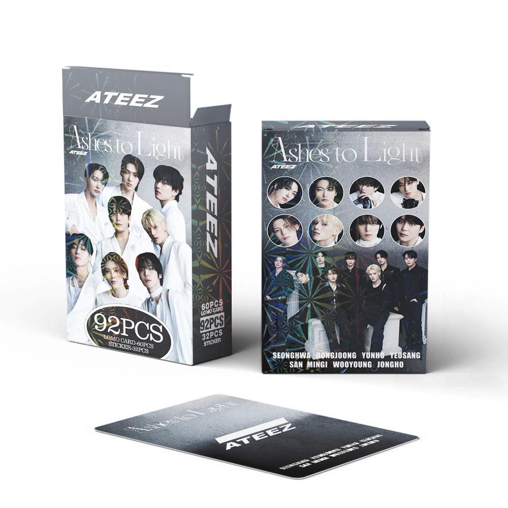 92 Наклейки 'Звезды' из Новейшего Альбома Ateez 'Ashes To Light', Карточки Ломо, Мерч, Фотокарточки, Сюрприз на День Рождения