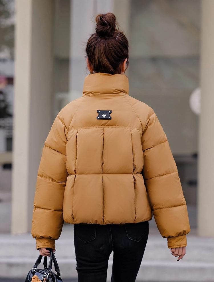 Women's Short Stand Collar Warm Windproof Winter Jacket