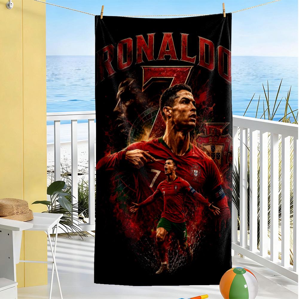 Ronaldo's Legacy Soccer Beach Towel High Absorbency & Quick-Dry Comfortable Lightweight