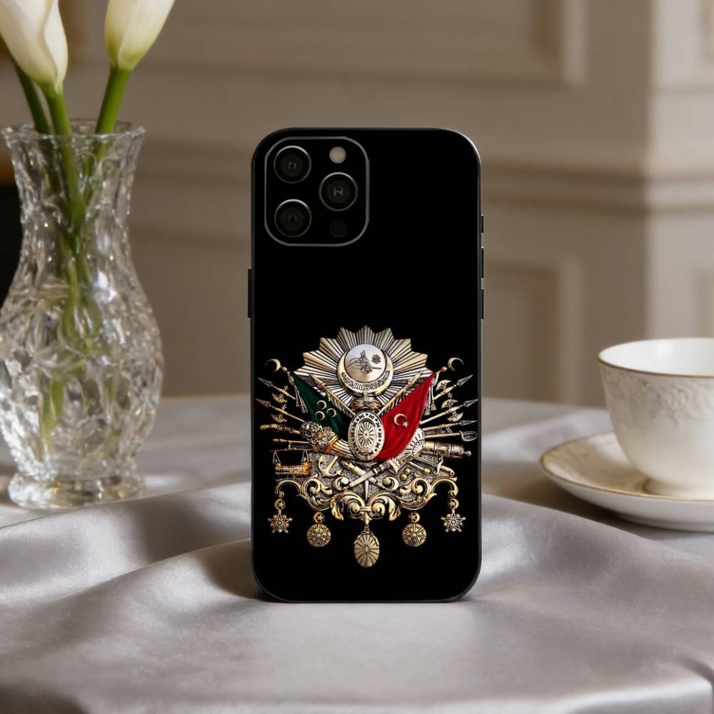 Эмблема Герб Османской Империи Чехол Для Телефона Для iPhone 17pro,16,15,14,13,12,11 Plus,Pro Max,XS,Мягкий Силиконовый Черный Чехол