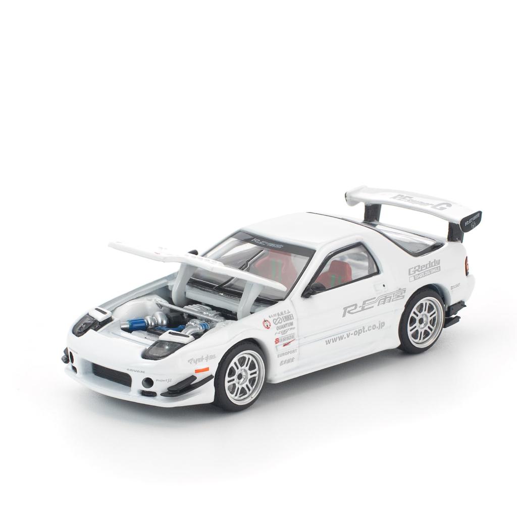 Genesis Company POP RACE 1/64 Mazda RX-7 (FC3S) RE Amemiya - Белый - Готовая модель PR640260
