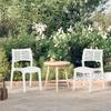317729 vidaXL Garden Chairs 2 Pcs White Polypropylene