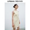 UR 2025 Осеннее женское платье А-силуэта без рукавов с поясом