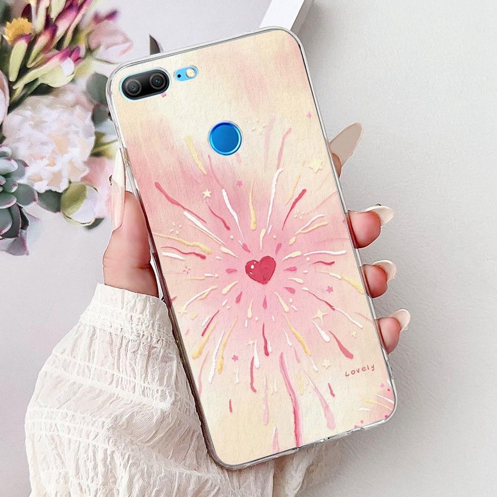 Прозрачный чехол для Honor 9 Lite Милый Кот Модные Цветы Смешная Расписная Задняя Крышка Для Чехла Телефона Honor 9Lite LLD-L21 LLD-L31 LLD-L11