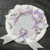 Plush Ear Anime Badge Display Base with Wings Handmade Anime Itabag Display Holder Ribbon Lacework Badge Display Base Decoration