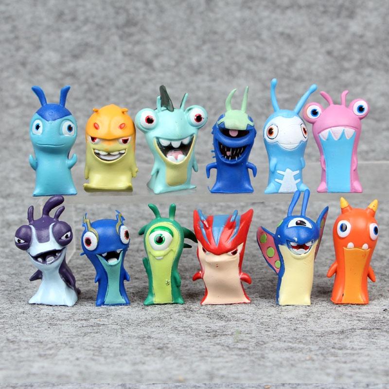 Набор из 24 Премиальных Фигурок Slugterra Игрушки ПВХ С Бурпи И Бладжоном Набор Подарков