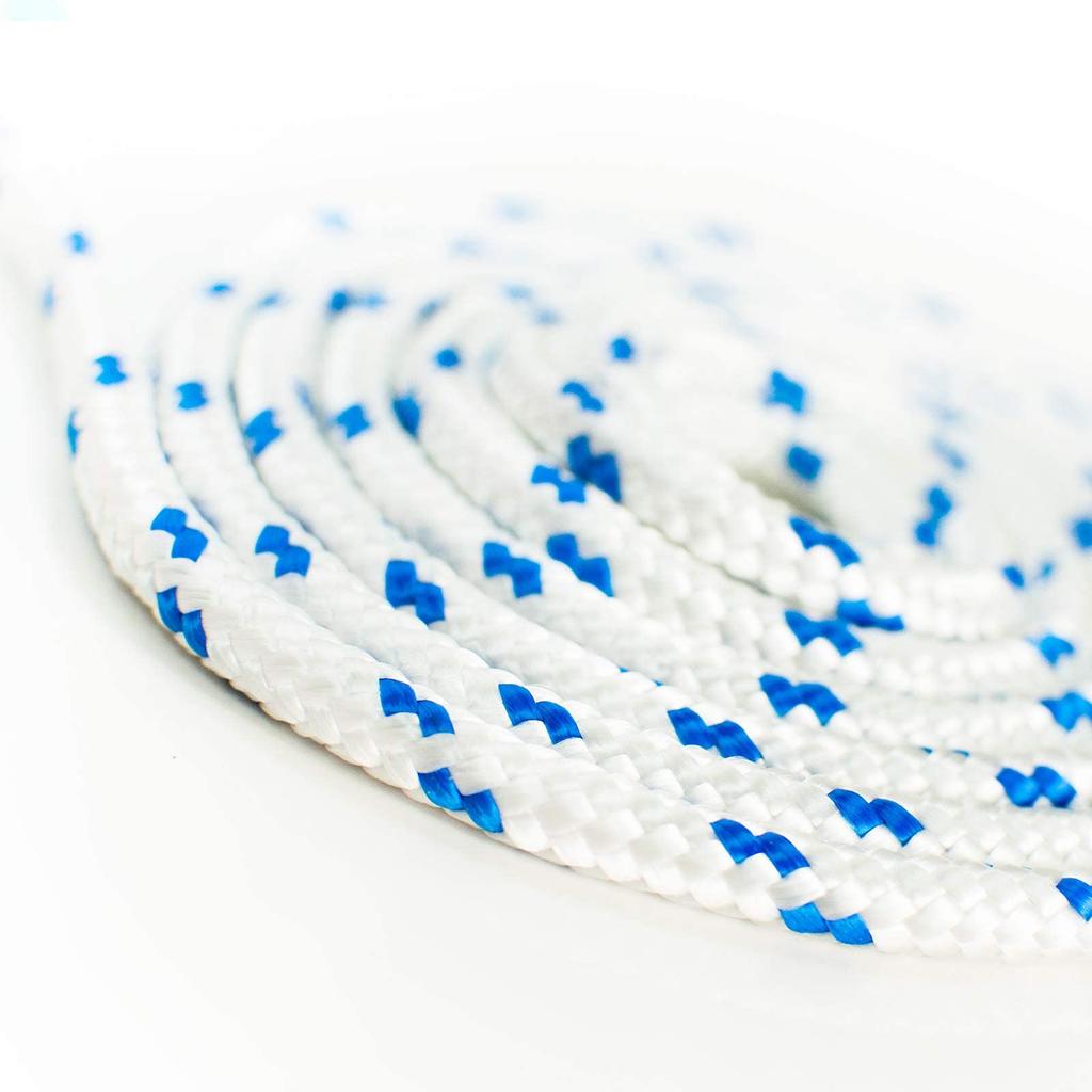 DQ-PP POLYPROPYLENSEIL - 12mm - 80m - Weiss - Flechtleine Textilseil Schnur Rope Kordel Kunststoffseil geflochten