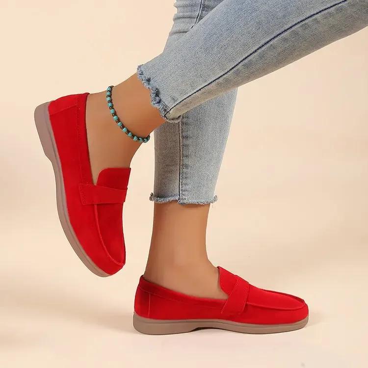 Женские мокасины Весна Slip on Женские дизайнерские туфли на плоской подошве Британский стиль Ретро дышащие мюли Удобные туфли на плоской подошве 2024