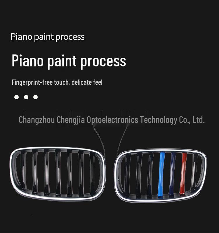 Трехцветная светодиодная решетка радиатора для BMW X5/X6 E70/E71 - Однорядная, Подсвечиваемая решетка