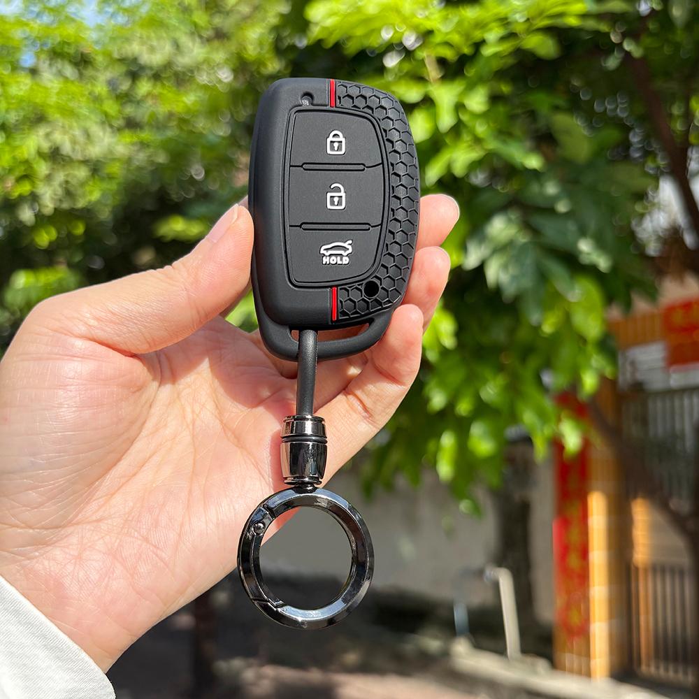 Защита для брелока Hyundai Tucson Ioniq Creta Kona Solaris Elantra I10 I20 Santa Fe Силиконовая крышка для складного автомобильного ключа