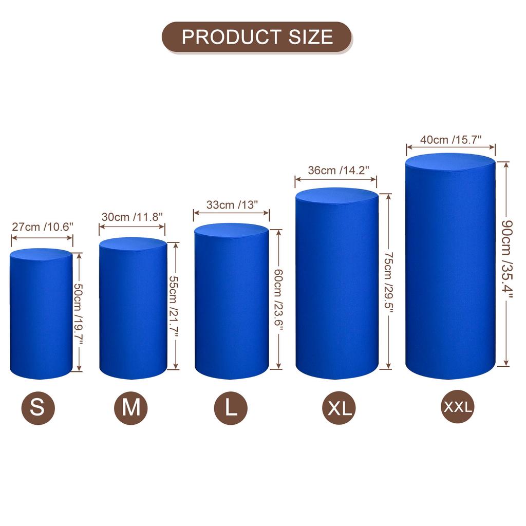 3/5 шт. Чехол для плинтуса, эластичный чехол для пьедестала, колонны, цилиндра, цилиндрические чехлы из спандекса для подставки для украшения на день рождения, свадьбу