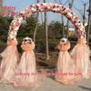 Retro Silk Flower Wedding Arch