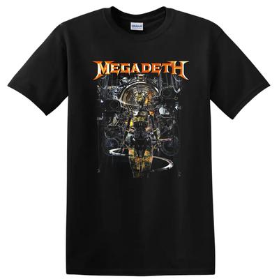 Футболка Megadeth Heavy Metal Robot Научно-фантастическая Графическая футболка с концерта