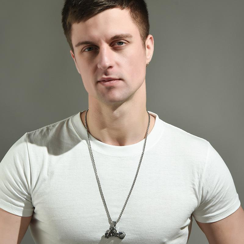 Fashion Motorcycle Necklace Hipster Hip Hop Punk Style Necklace Male Motorcycle Lovers Pendant