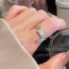 Fishtail Zircon Fishtail Open Ring Easy Design Sense Big Plain Ring Geometric Opening Ring  Girl