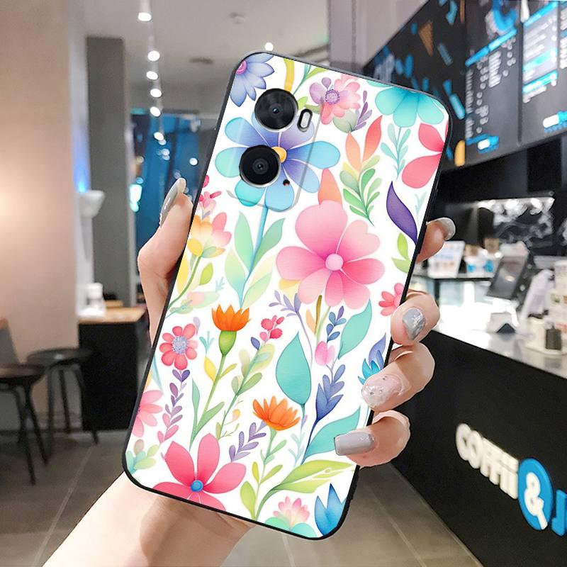 Эстетический чехол для телефона с цветочным рисунком для OPPO A78 A54S A17 A57S A74 A78 A91 A96 A94 Realme GT Master X3SuperZoom Reno 7 10 11 pro