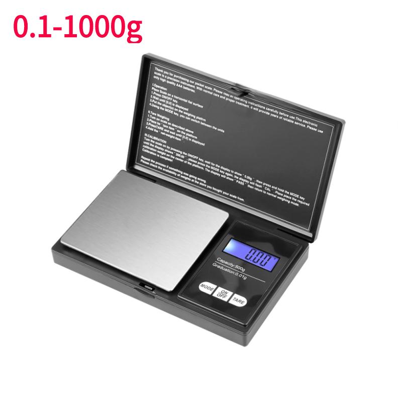 Мини-весы для ювелирных изделий, высокоточные электронные весы, вес из нержавеющей стали, грамм, ЖК-дисплей, синяя подсветка, портативные карманные весы, золотой пищевой баланс