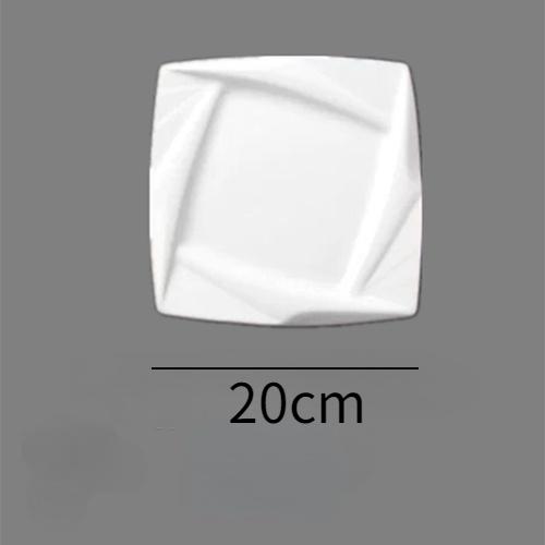 Креативная бытовая кухонная плита квадратная гостиничная ресторанная посуда чисто белая утолщенная изолированная тарелка десертная тарелка