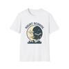 Unisex Softstyle T-Shirt Whimsical Moon Reading Night Study Fantasy Art