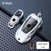 Ziny Alloy Car Remote Key Case Cover Shell for Mercedes Benz A B C E S Class W204 W205 W210 W212 W213 W176 W463 GLC GLB GLE AMG