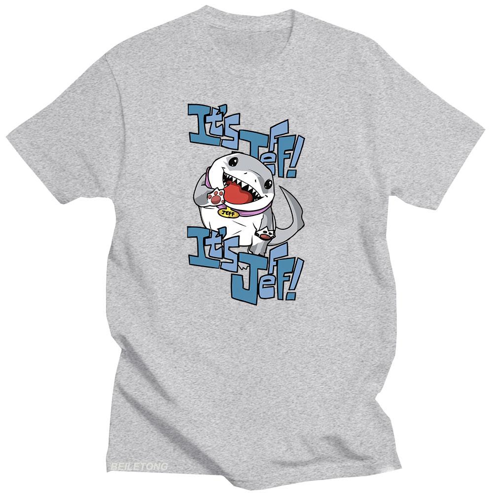Jeff The Landshark T Shirt Cartoon Print Harajuku Kawaii Soft Tee-shirt Short Sleeve Retro Tshirt Sudaderas Women/men Clothing