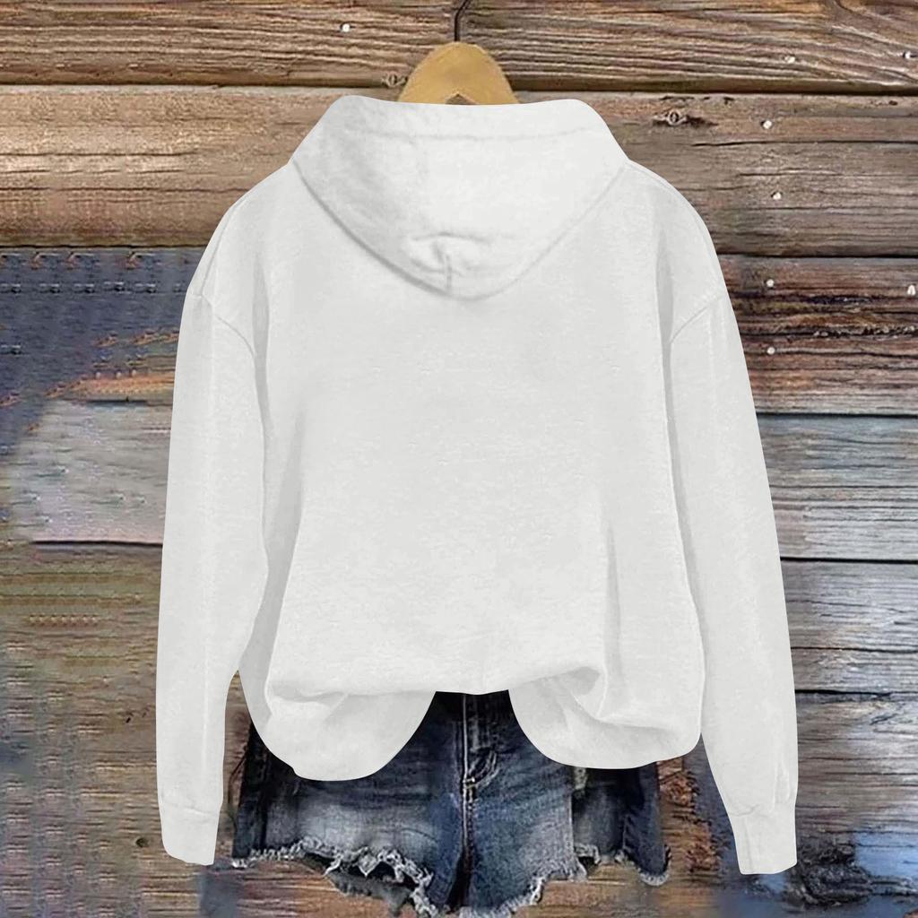 Women's Fashion Daily Versatile Casual Sweatshirts Long Sleeve Hooded Top Sweatshirts