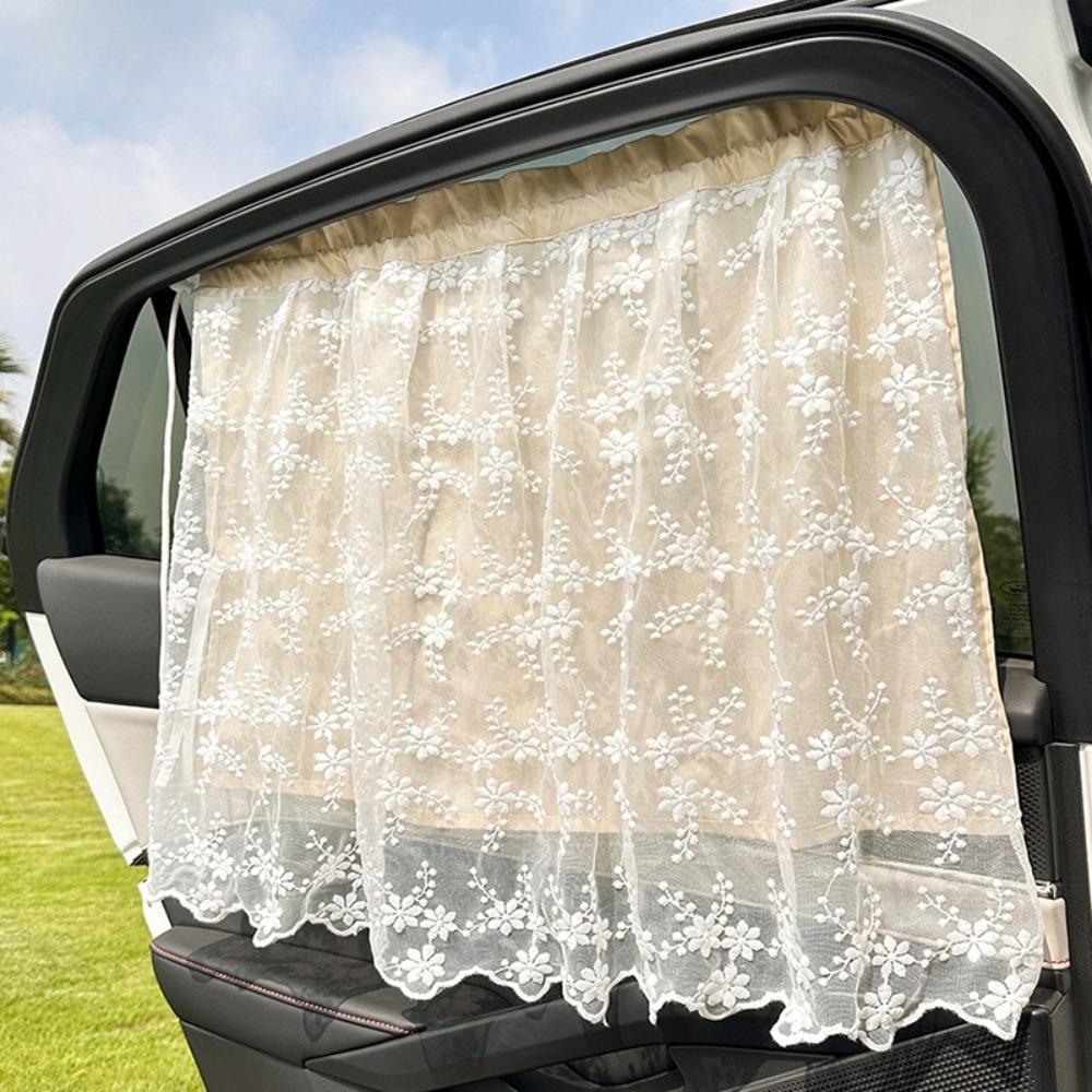 Cartoon Patterned Car Window Sun Shade Curtain For Children Baby Rear Side Window Sun Blocking Suction Auto Accessories