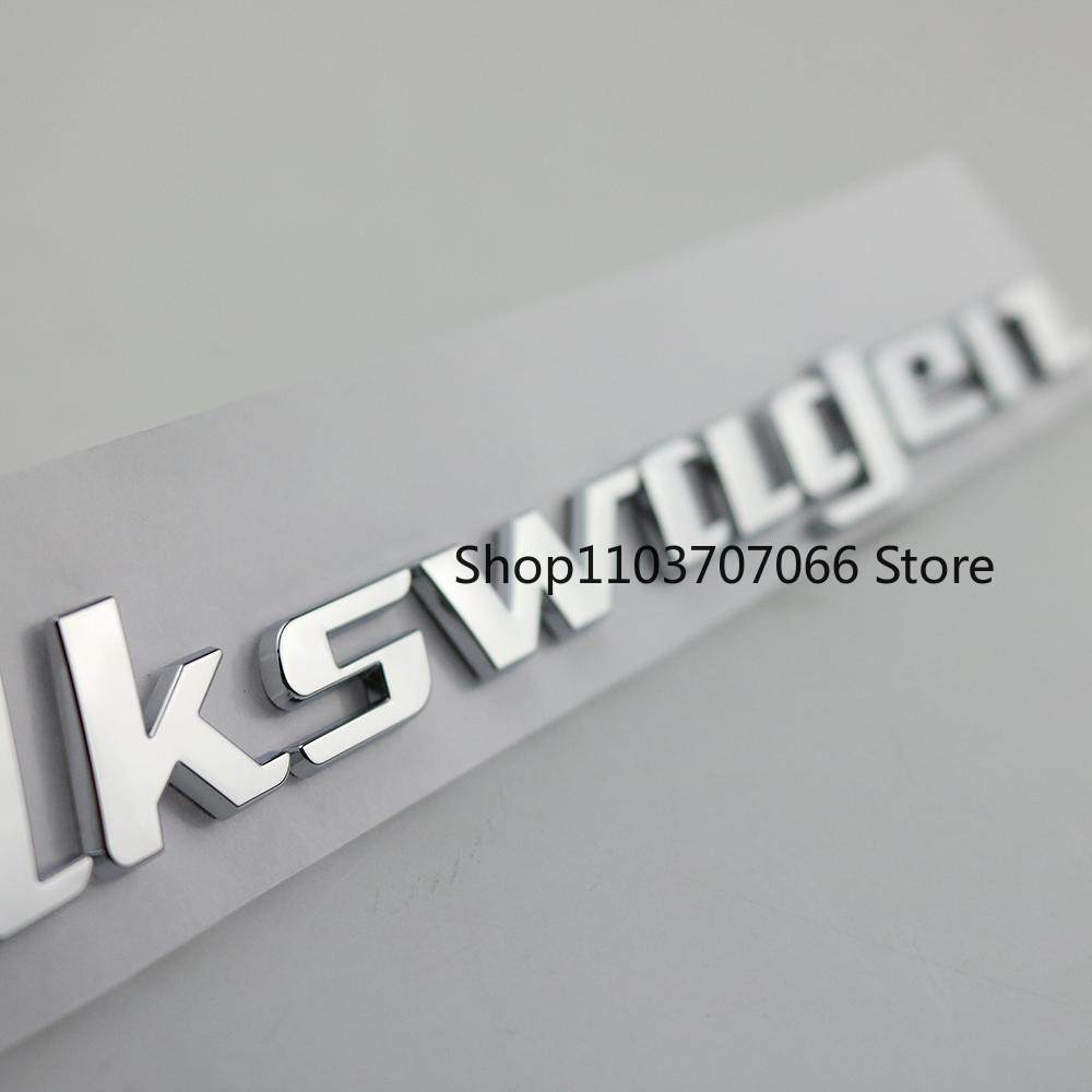 Car Abs 3D Letter Stickers VW Trunk Logo Stickers For Volkswagen dasauto T-Roc Tiguan Golf Polo ID.3 ID.4 T-Cross Jetta Scirocco