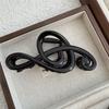 Solid Color Musical Note Hair Clip Non-Slip Large Barrettes Retro Hair Claw Clips  Women