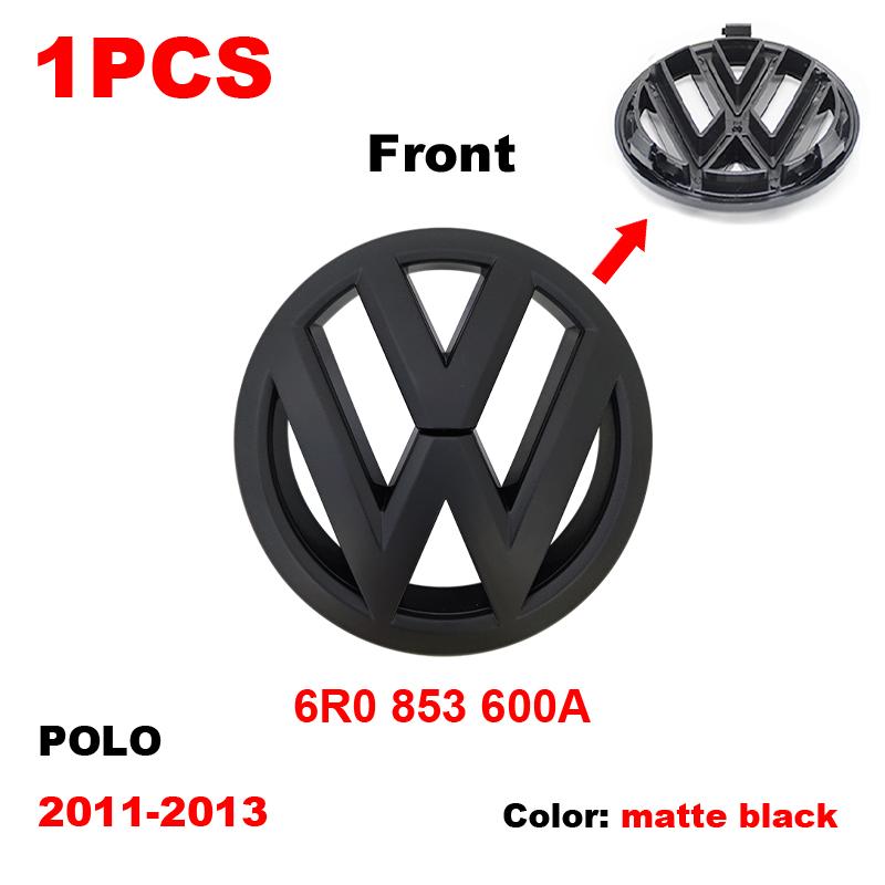 XJBRL1 For Volkswagen Polo 2011 2012 2013 6R0853600A ABS VW Car Front Logo Grille Badge Trunk Emblem Decoration Replacement Accessories