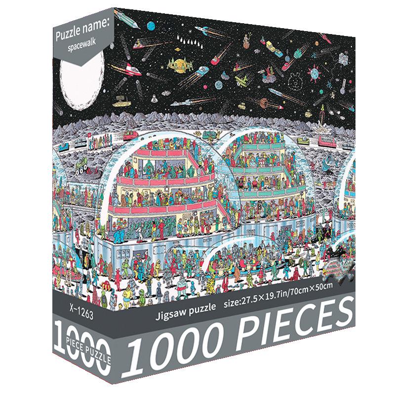 1000-Piece Cute Challenging Educational Jigsaw Puzzle for Adults - Stress Relief Birthday Gift for Her