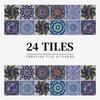 24 Pieces European Pattern Self-Adhesive Tile Sticker Waterproof And Oil-Proof Kitchen Bathroom Wall Decoration Matte Film Pvc Wall Sticker